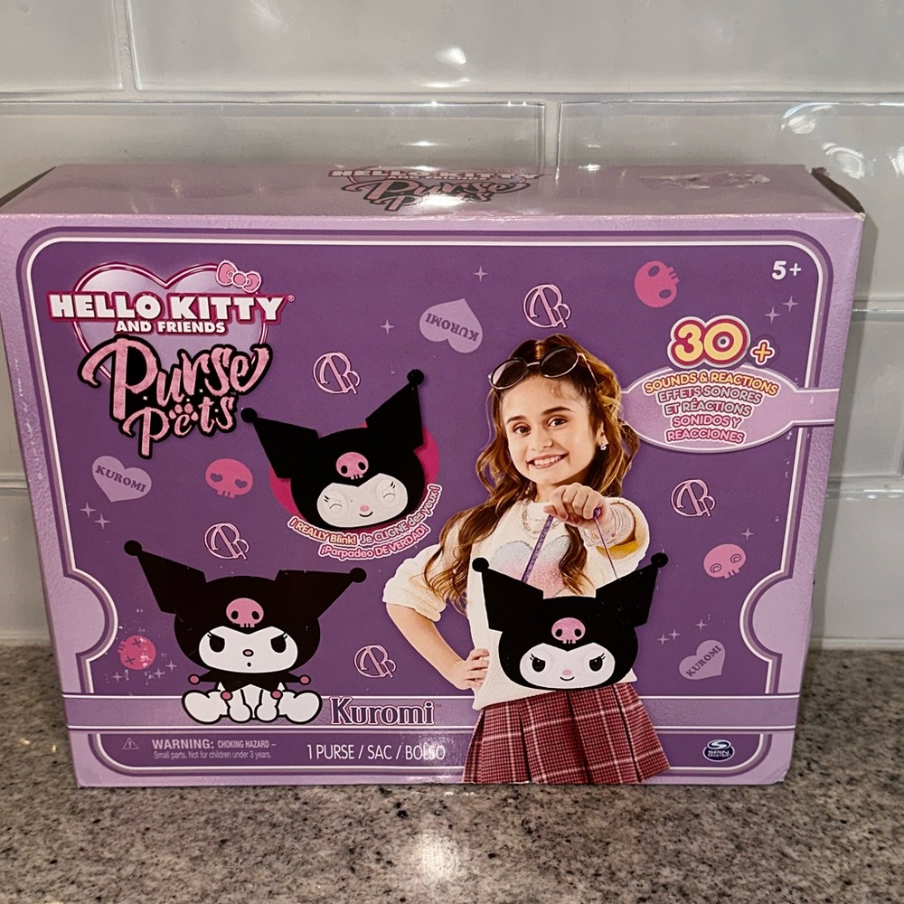 NIB Purse Pets Sanrio Hello Kitty & Friends Kuromi Interactive Pet Toy Crossbody